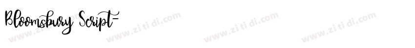 Bloomsbury Script字体转换